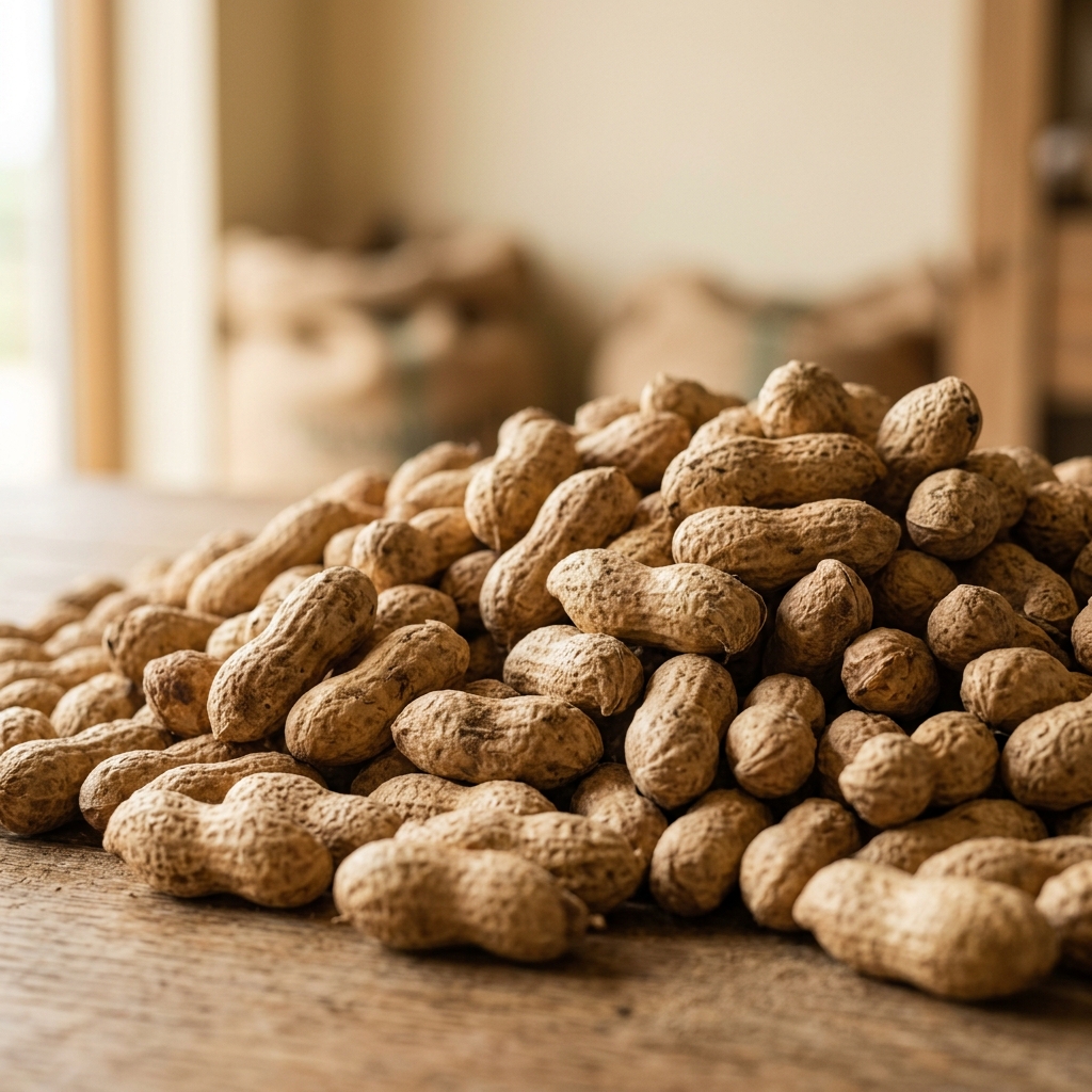 High quality raw peanuts in shell bulk pile